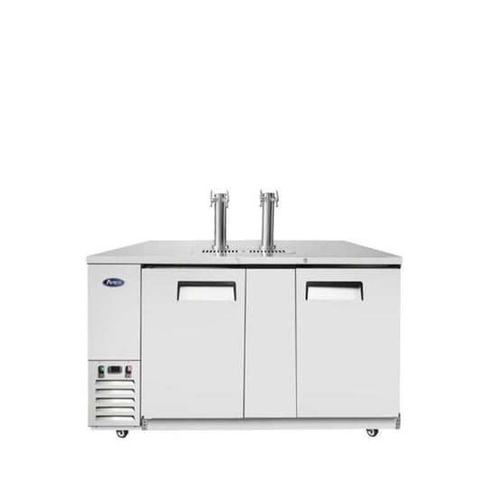 Atosa MKC68GR Keg Cooler 68 Inch Stainless Steel With 2 Dual Tap Towers