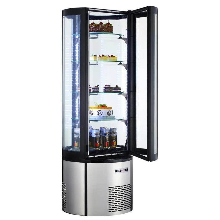 Marchia MVSR400 27" Vertical Curved Glass Refrigerated Display Case Merchandiser