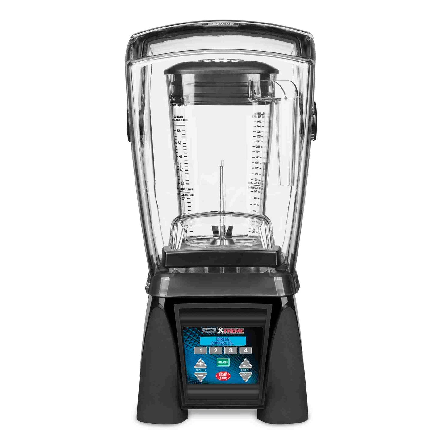 Waring MX1500XTX Xtreme Hi-Power Commercial Blender with 64 oz. Copolyester Container, Reprogrammable LCD Keypad, and Sound Enclosure - 120V, 3.5 HP