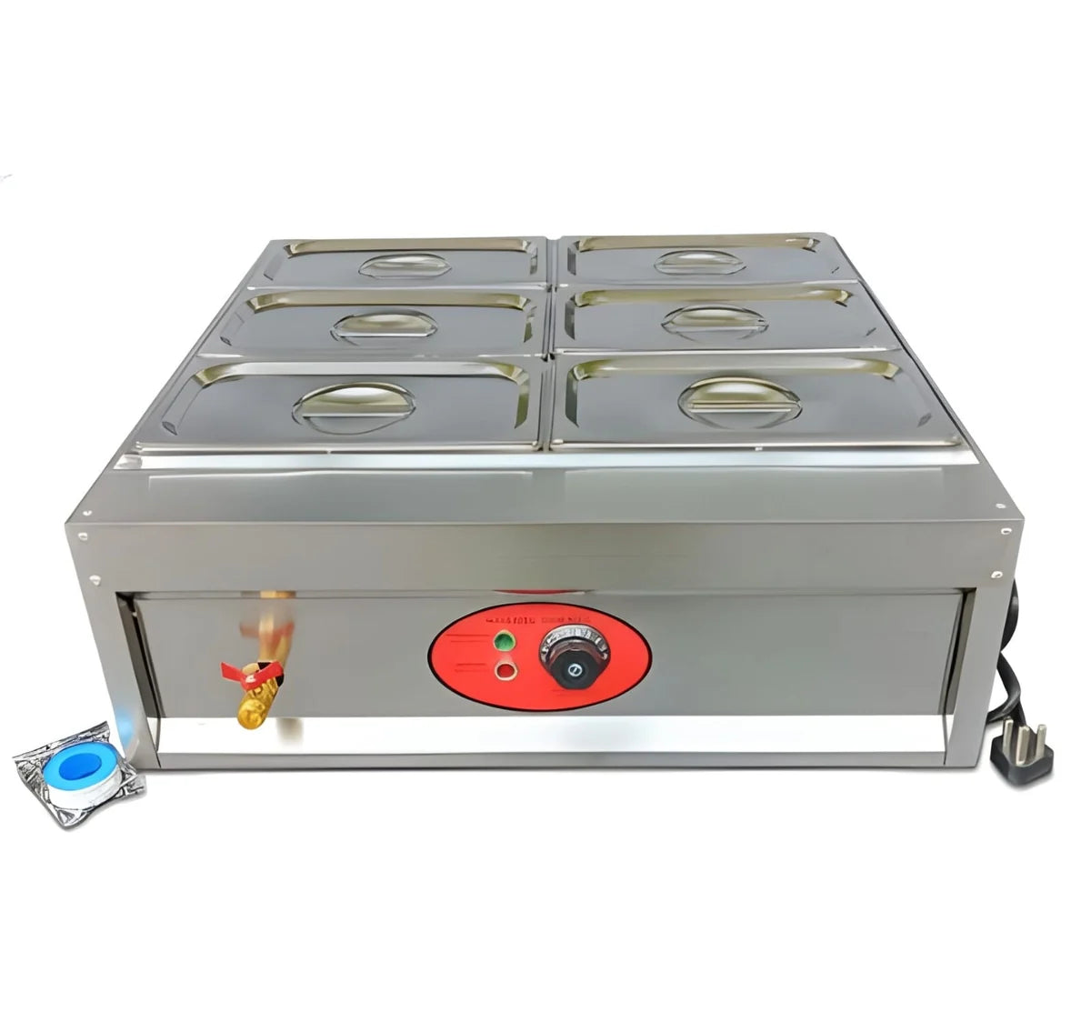 Prepline NBTM6 Electric Bain Marie without Glass - 6 Compartments