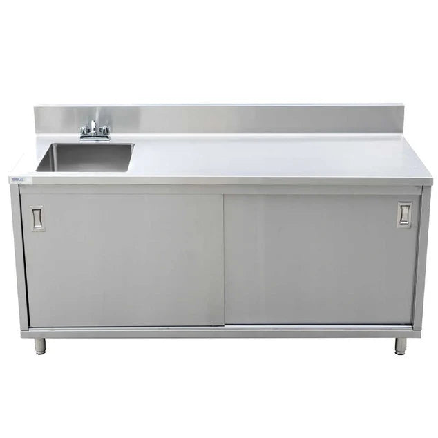 PREPLINE PCST-3072 Enclosed Base Work Table with Sink