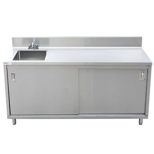 PREPLINE PCST-3072 Enclosed Base Work Table with Sink