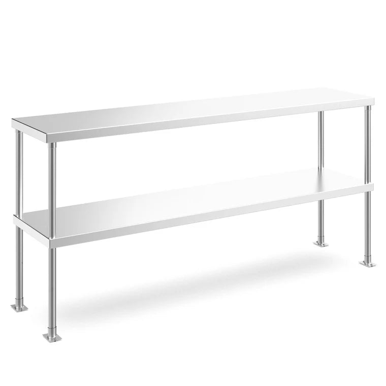 Prepline PDOS-1872 72-Inch Stainless Steel Over-Shelf and Pot Rack