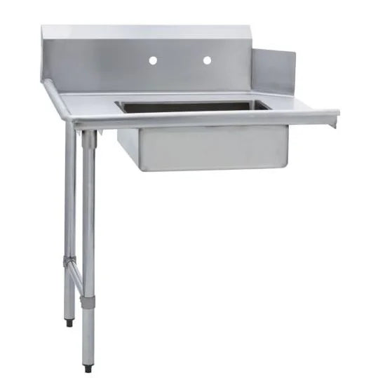 Prepline PSDT-36L Stainless Steel 30"D x 36"L Left Side Soiled Dishtable