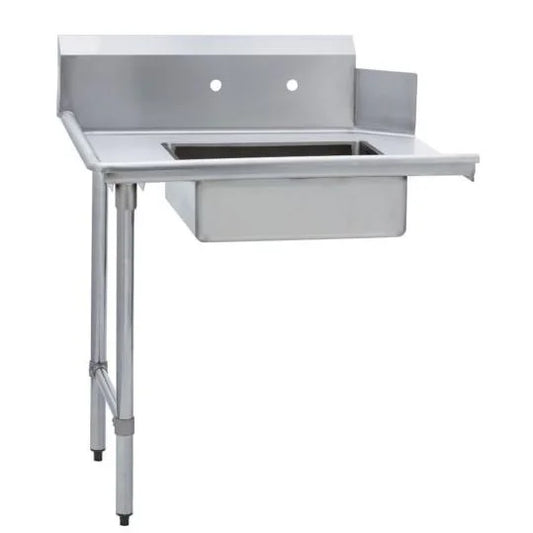 Prepline PSDT-36L Stainless Steel 30"D x 36"L Left Side Soiled Dishtable