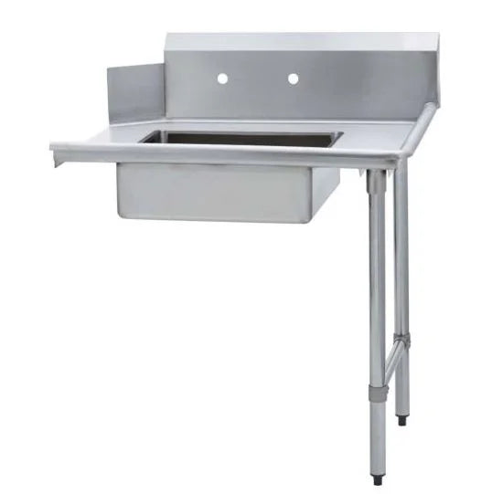 Prepline PSDT-36R Stainless Steel 30"D x 36"L Right Side Soiled Dishtable