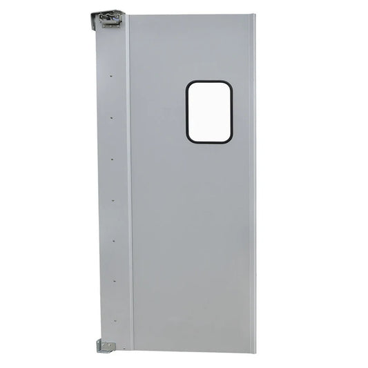 Prepline PTD3684 36 x 84 Inch Single Aluminum Swinging Service Traffic Door with Window