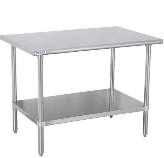 Prepline PWTG-3648 36 x 48 Inch Stainless Steel Work Table with Undershelf