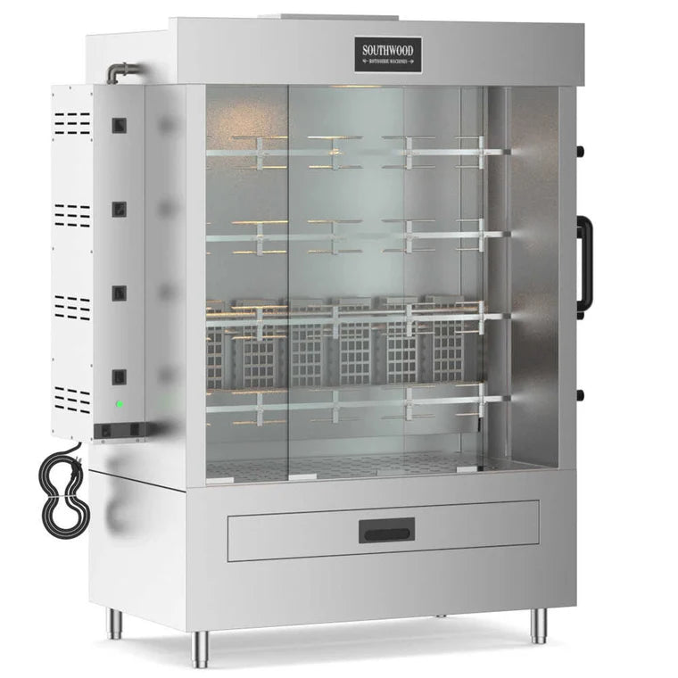 Southwood RG4-NG 44.5 Inch 16-20 Chicken Capacity 4-Spit Gas Rotisserie Oven, Natural Gas, 110V