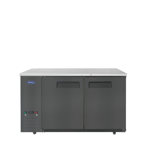Atosa SBB59GRAUS2 Back Bar Cooler 59 Inch 2 Door Shallow Depth Black Exterior