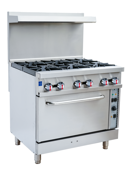 Serv-Ware SGR-6B-C Gas Range 36", 6 Burner