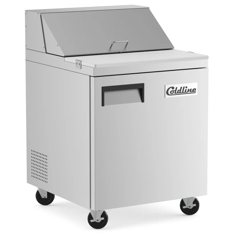 COLDLINE SP27 6 Cu.Ft. 27-Inch 1-Section Sandwich Prep Table Refrigerator 33°F to 40°F