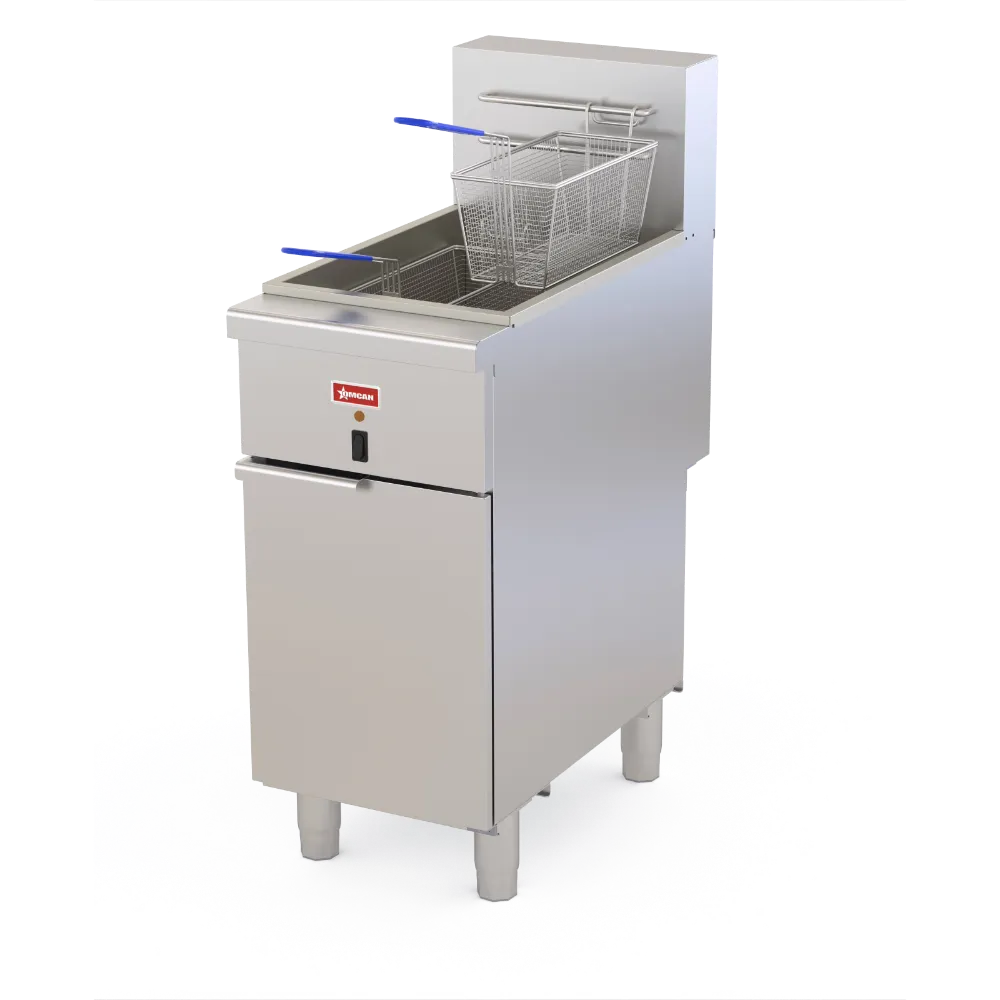 Standard Range SR-EF50-240-3 50 lb. Oil Capacity Electric Floor Fryer, 240V