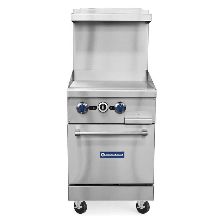 STANDARD RANGE SR-R24-24MG-NG Commercial Natural Gas Range with Oven