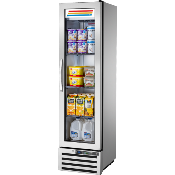 True T-11G-HC FGD01 Reach-In Refrigerator, Glass Door, 11 cu.ft.