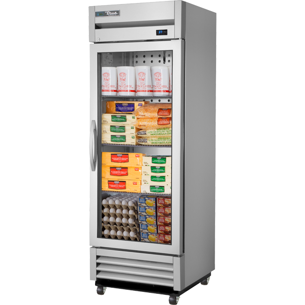 True T-19G-HC FGD01 Reach-In Refrigerator, Glass Door, 19 cu.ft.