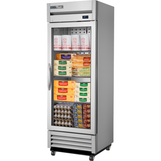 True T-19G-HC FGD01 Reach-In Refrigerator, Glass Door, 19 cu.ft.