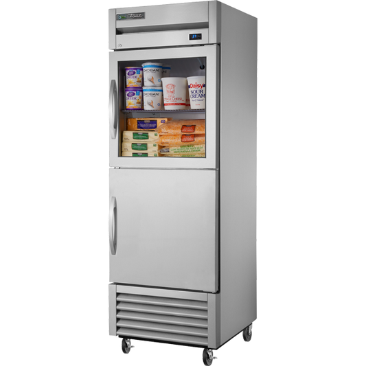 True T-23-1-G-1-HC FGD01 Reach-In Refrigerator, 23 cu.ft., 1 Glass Door