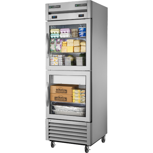 True T-23DT-G-HC FGD01 Dual-Temp Refrigerator/Freezer, Glass Door