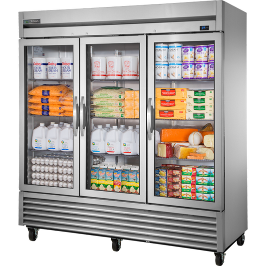 True T-72G-HC FGD01 Reach-In Refrigerator, Glass Door, 72 cu.ft.