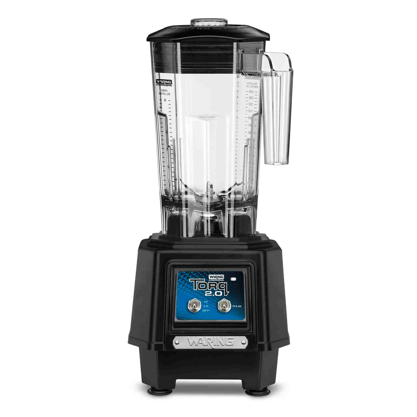 Waring TBB145 Torq 2.0 Commercial Blender with 48 oz. Stackable Copolyester Container and Manual Toggle Controls - 120V, 2 HP