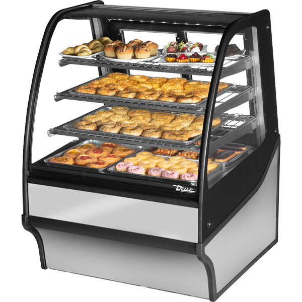 True TDM-DC-36-GE/GE-S-S Display Merchandiser, Dry Case, 36", Stainless