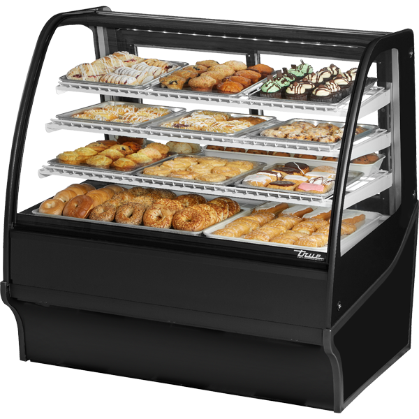 True TDM-DC-48-GE/GE-B-W Display Merchandiser, Dry Case, 48", Black/White