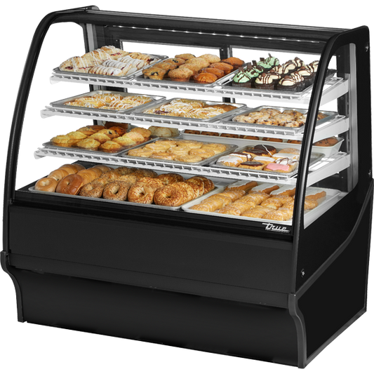 True TDM-DC-48-GE/GE-B-W Display Merchandiser, Dry Case, 48", Black/White