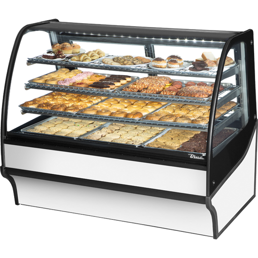 True TDM-DC-59-GE/GE-S-W Display Merchandiser, Dry Case, 59", Stainless/White