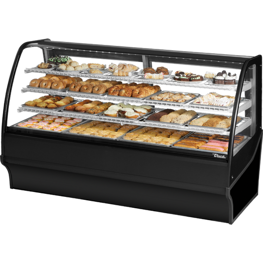 True TDM-DC-77-GE/GE-B-W Display Merchandiser, Dry Case, 77", Black/White