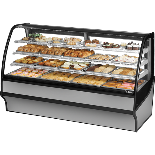 True TDM-DC-77-GE/GE-S-W Display Merchandiser, Dry Case, 77", Stainless/White