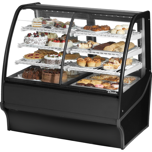 True TDM-DZ-48-GE/GE-B-W Display Merchandiser, Dual Zone, 48", Black/White
