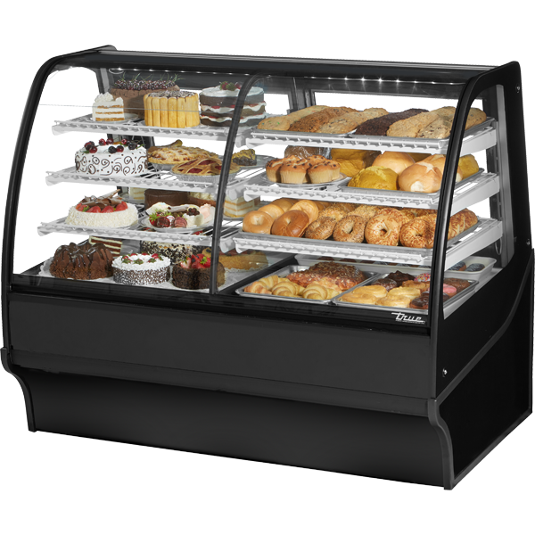 True TDM-DZ-59-GE/GE-B-W Display Merchandiser, Dual Zone, 59", Black/White