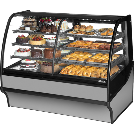 True TDM-DZ-59-GE/GE-S-S Display Merchandiser, Dual Zone, 59", Stainless