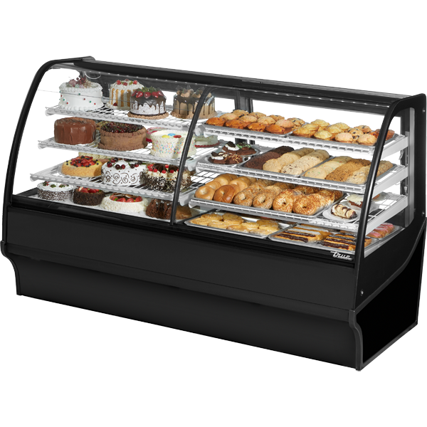 True TDM-DZ-77-GE/GE-B-W Display Merchandiser, Dual Zone, 77", Black/White