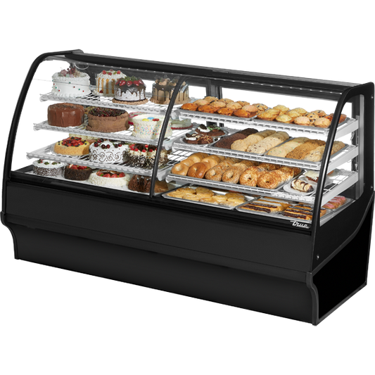 True TDM-DZ-77-GE/GE-B-W Display Merchandiser, Dual Zone, 77", Black/White