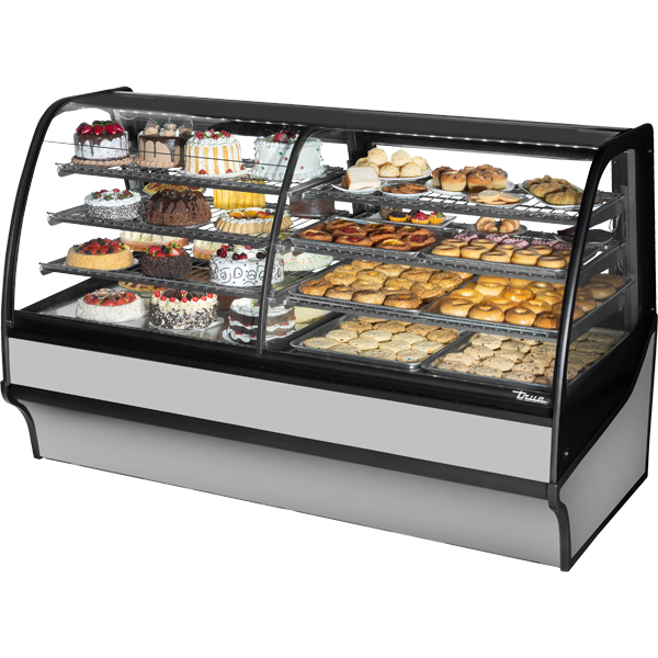 True TDM-DZ-77-GE/GE-S-S Display Merchandiser, Dual Zone, 77", Stainless