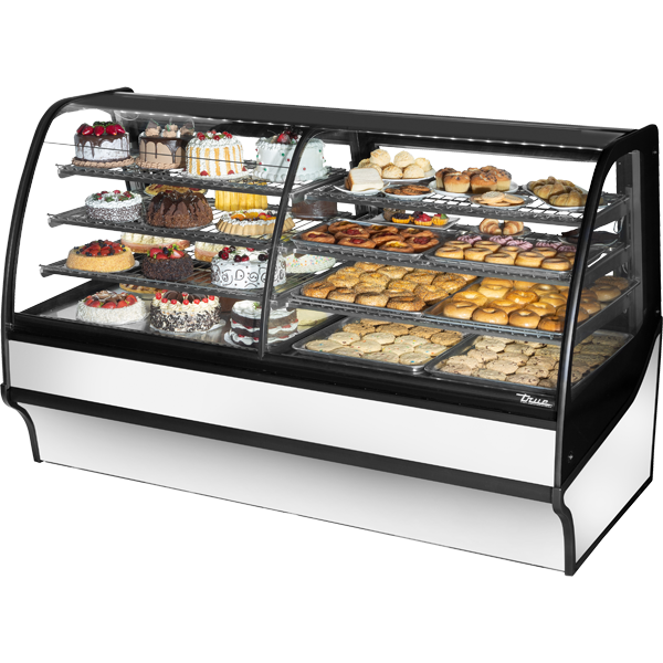 True TDM-DZ-77-GE/GE-S-W Display Merchandiser, Dual Zone, 77", Stainless/White