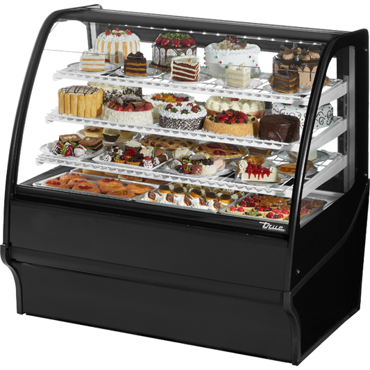 True TDM-R-48-GE/GE-B-W Refrigerated Display Merchandiser, 48", Black/White