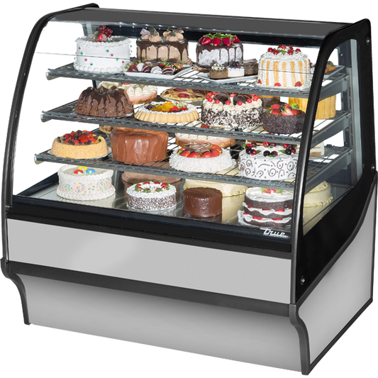 True TDM-R-48-GE/GE-S-S Refrigerated Display Merchandiser, 48", Stainless