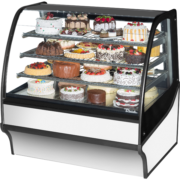 True TDM-R-48-GE/GE-S-W Refrigerated Display Merchandiser, 48", Stainless/White