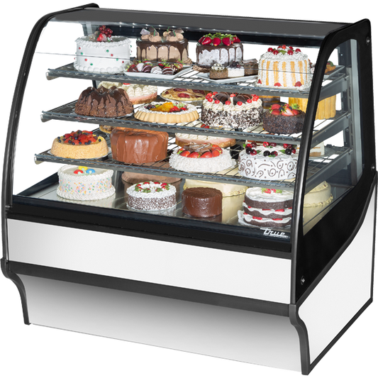 True TDM-R-48-GE/GE-S-W Refrigerated Display Merchandiser, 48", Stainless/White