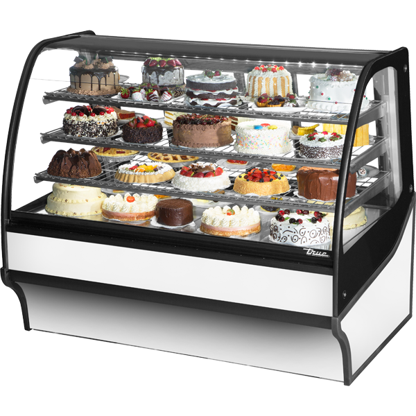 True TDM-R-59-GE/GE-S-W Refrigerated Display Merchandiser, 59", Stainless/White