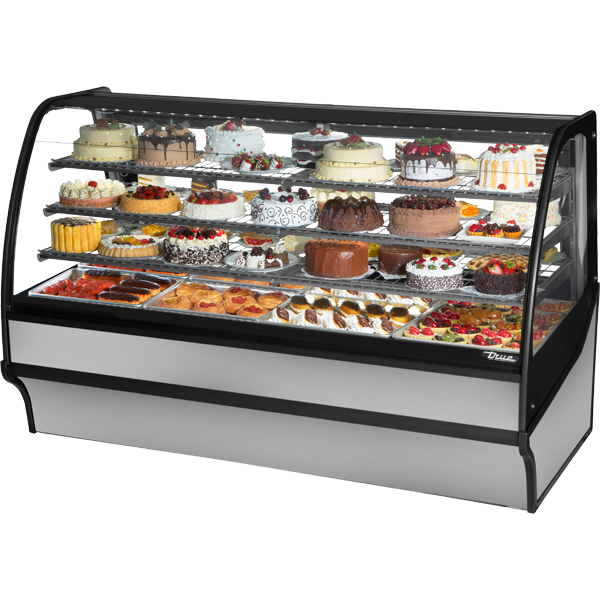 True TDM-R-77-GE/GE-S-S Refrigerated Display Merchandiser, 77", Stainless