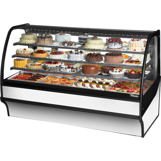 True TDM-R-77-GE/GE-S-W Refrigerated Display Merchandiser, 77", Stainless/White