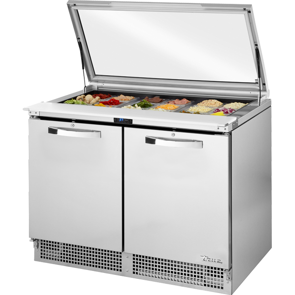 True TFP-48-18M-FGLID-HC SPEC3 Prep Table, 48", 18-Pan, Glass Lid, Spec Package