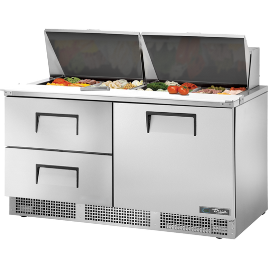 True TFP-64-24M-D-2-HC Prep Table, 64", 24-Pan, 2 Drawers