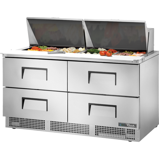 True TFP-64-24M-D-4-HC Prep Table, 64", 24-Pan, 4 Drawers