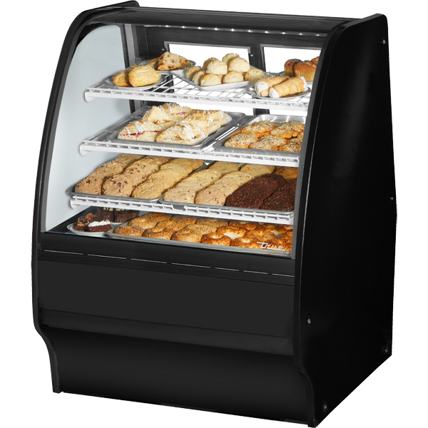 True TGM-DC-36-SC/SC-B-W Glass Door Merchandiser, Dry Case, 36", Black/White