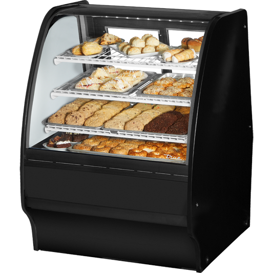 True TGM-DC-36-SC/SC-B-W Glass Door Merchandiser, Dry Case, 36", Black/White